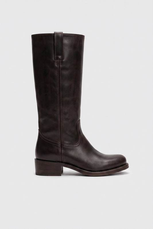 Sophia | Boots With Tall Shaft and Block Heel