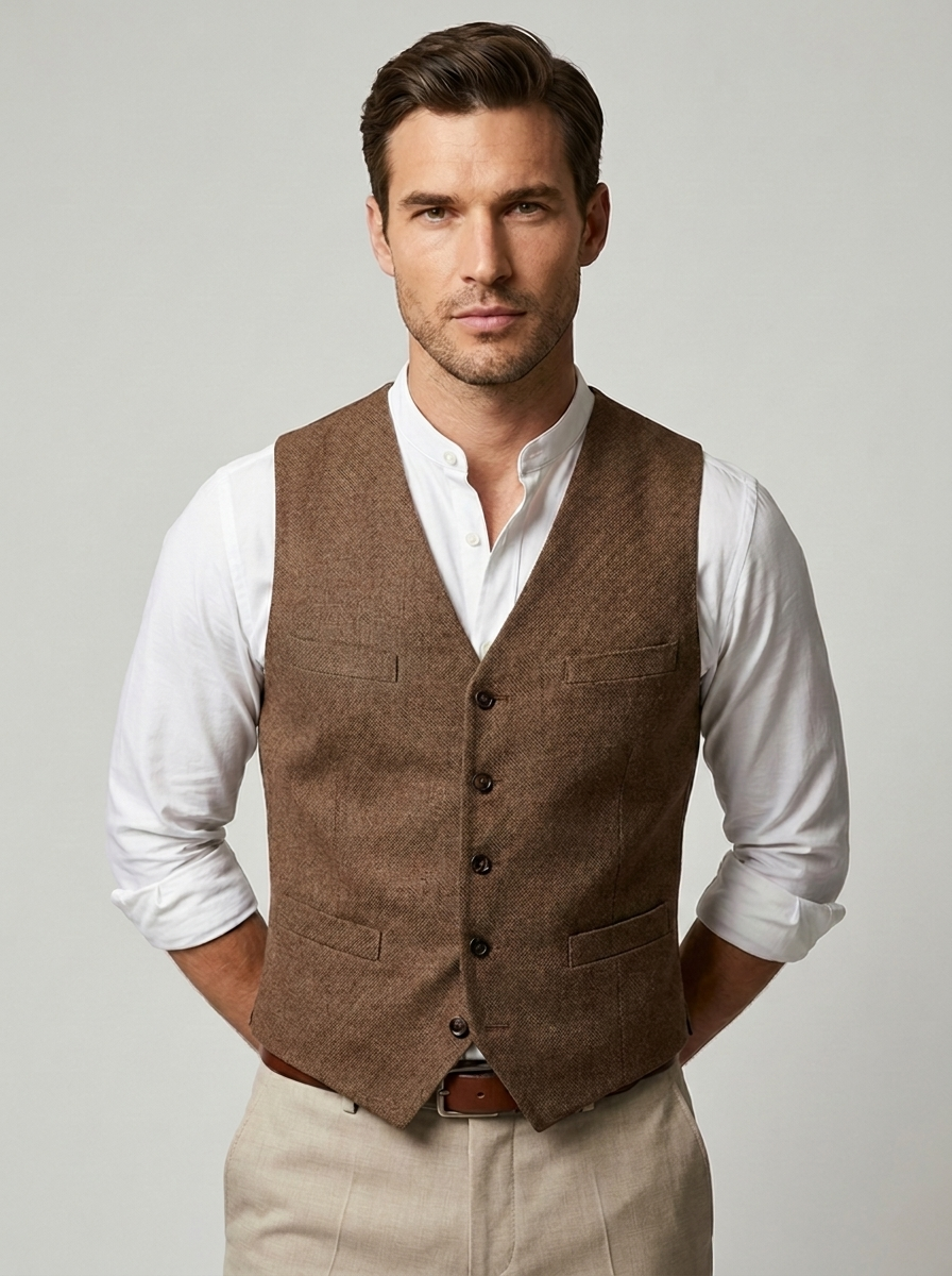 Henrik | V-Neck Button Front Vest