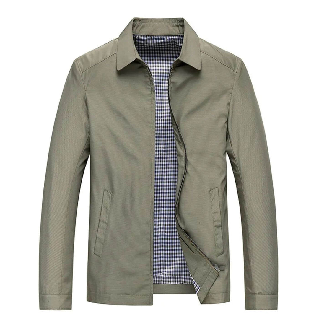 Higinio | Long Sleeve Zip Front Collared Jacket