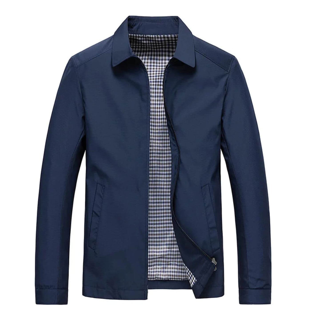 Higinio | Long Sleeve Zip Front Collared Jacket