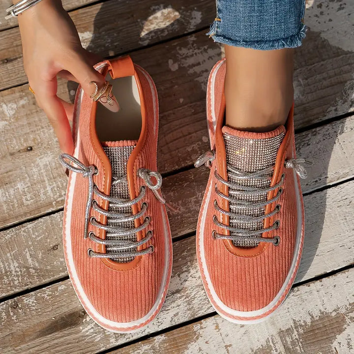 Isidora | Platform Lace-Up Knit Sneakers