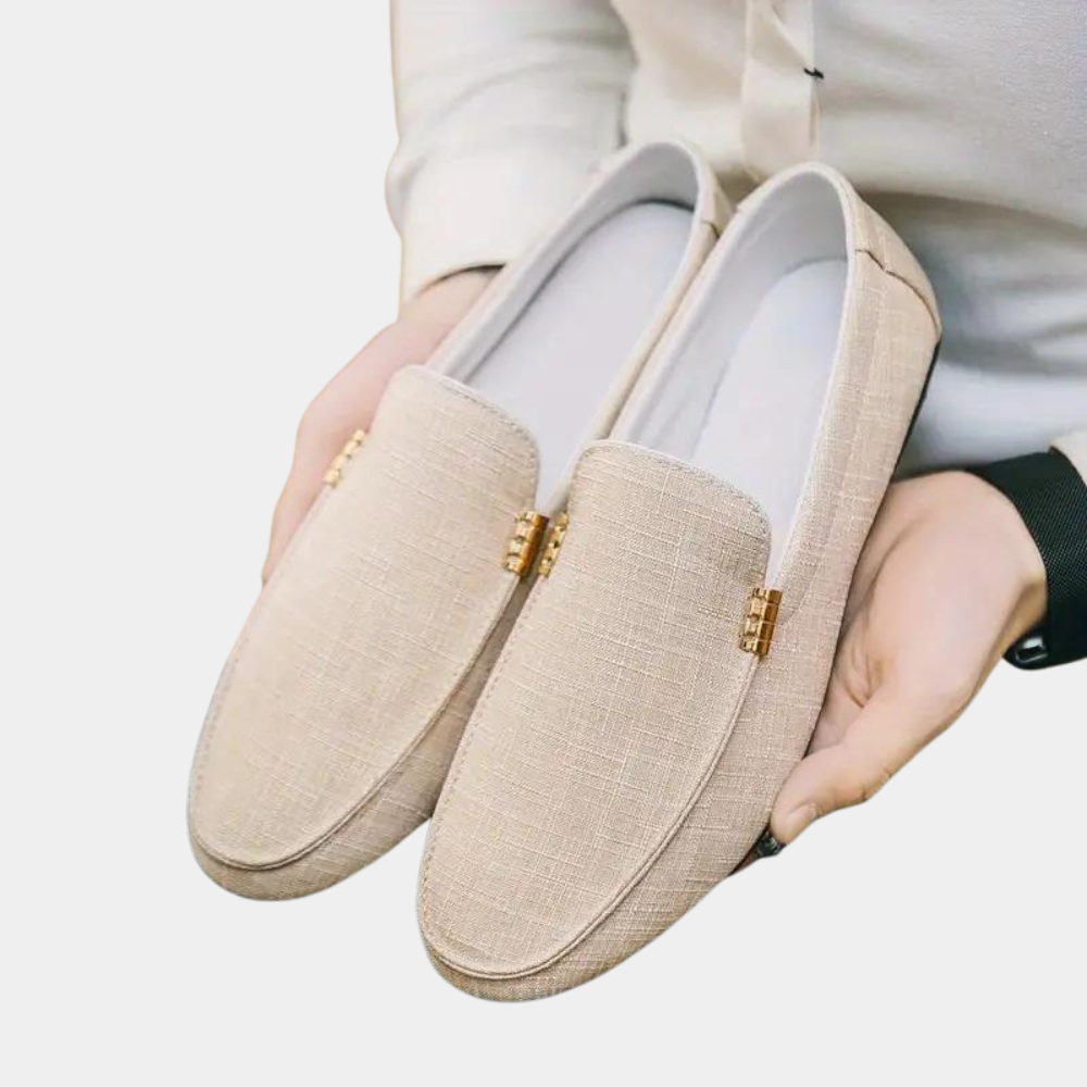 Levent | Loafers With Textured Uppers and Metal Accents