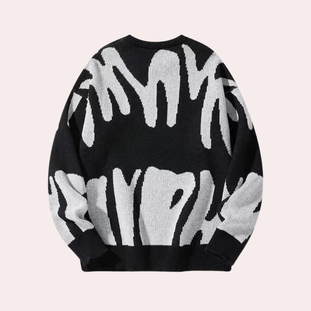 Basri  | Sweater With Abstract Pattern and Crew Neck