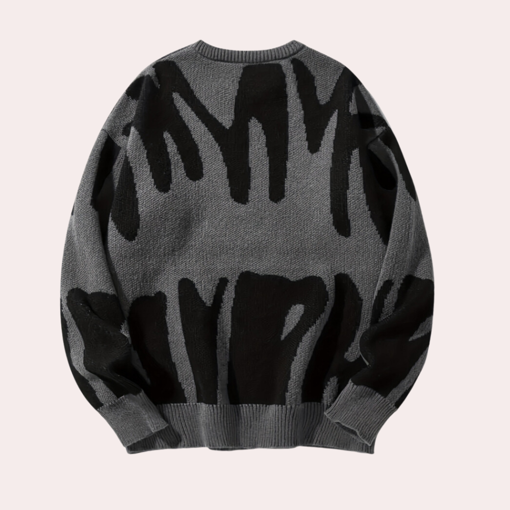 Basri  | Sweater With Abstract Pattern and Crew Neck