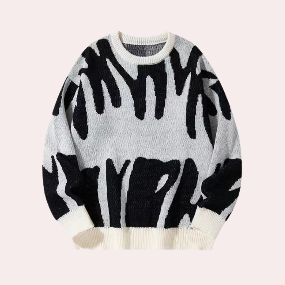 Basri  | Sweater With Abstract Pattern and Crew Neck