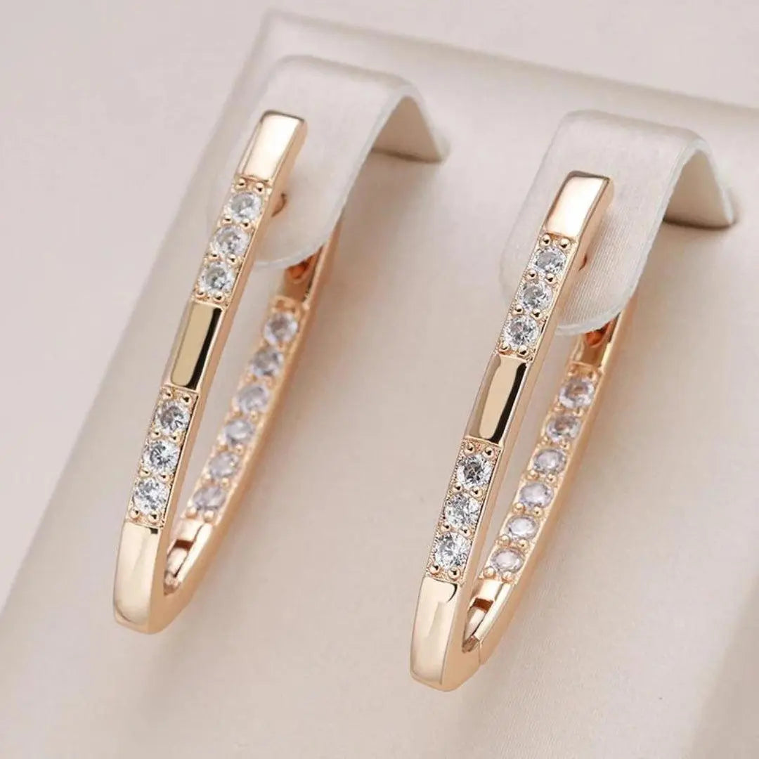 Florence | Crystal Hoop Earrings