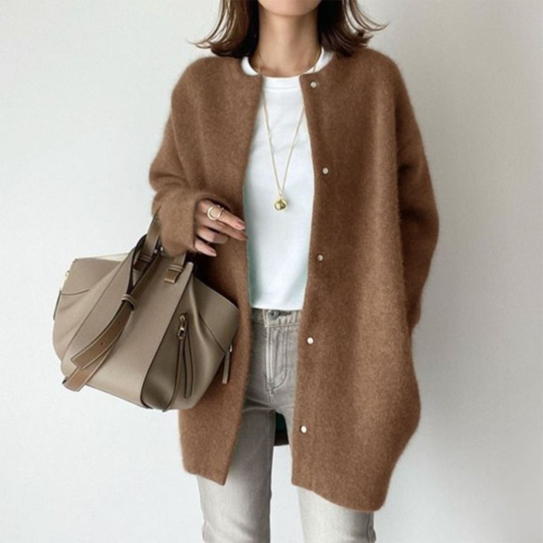 Denisse | Cardigan With Long Sleeves and Round Neck