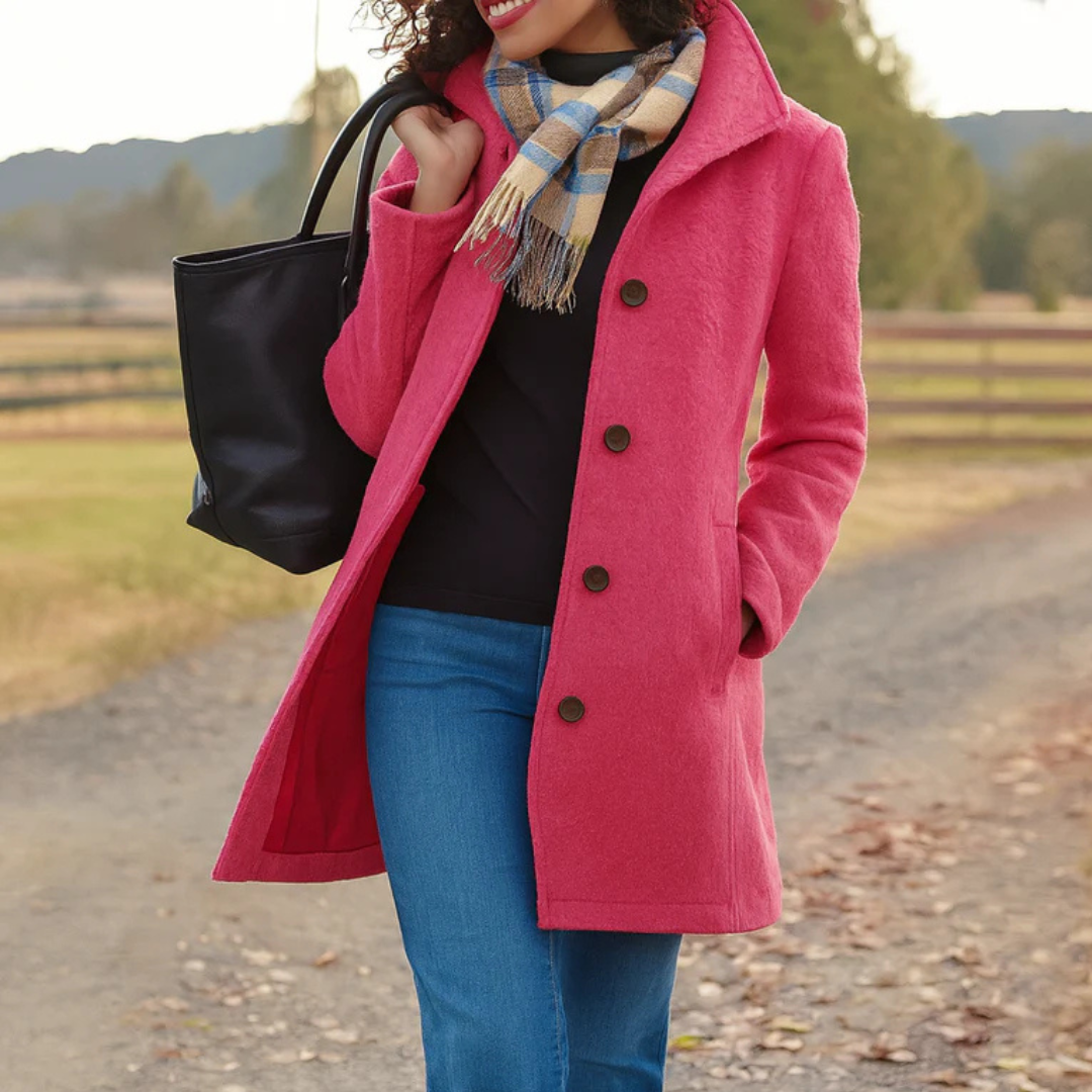 Noveeaenna | Long Sleeve Button Front Coat