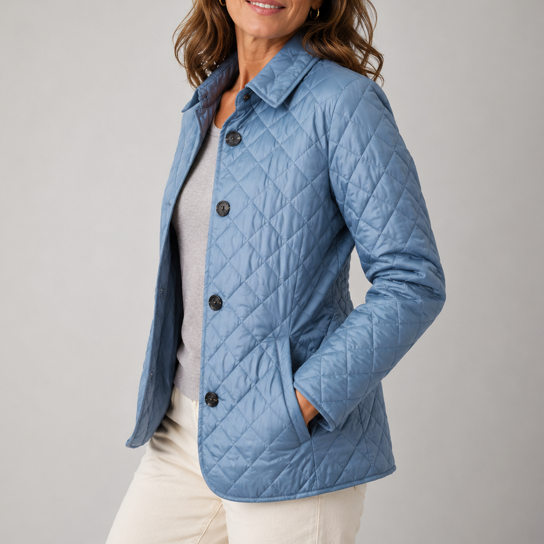 Sheleza | Quilted Stand Collar Button Jacket