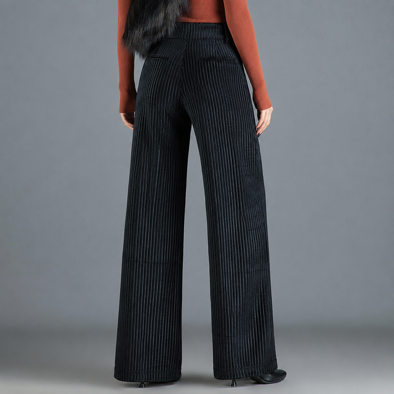 Shivila | Corduroy Pants High Waist Wide Leg