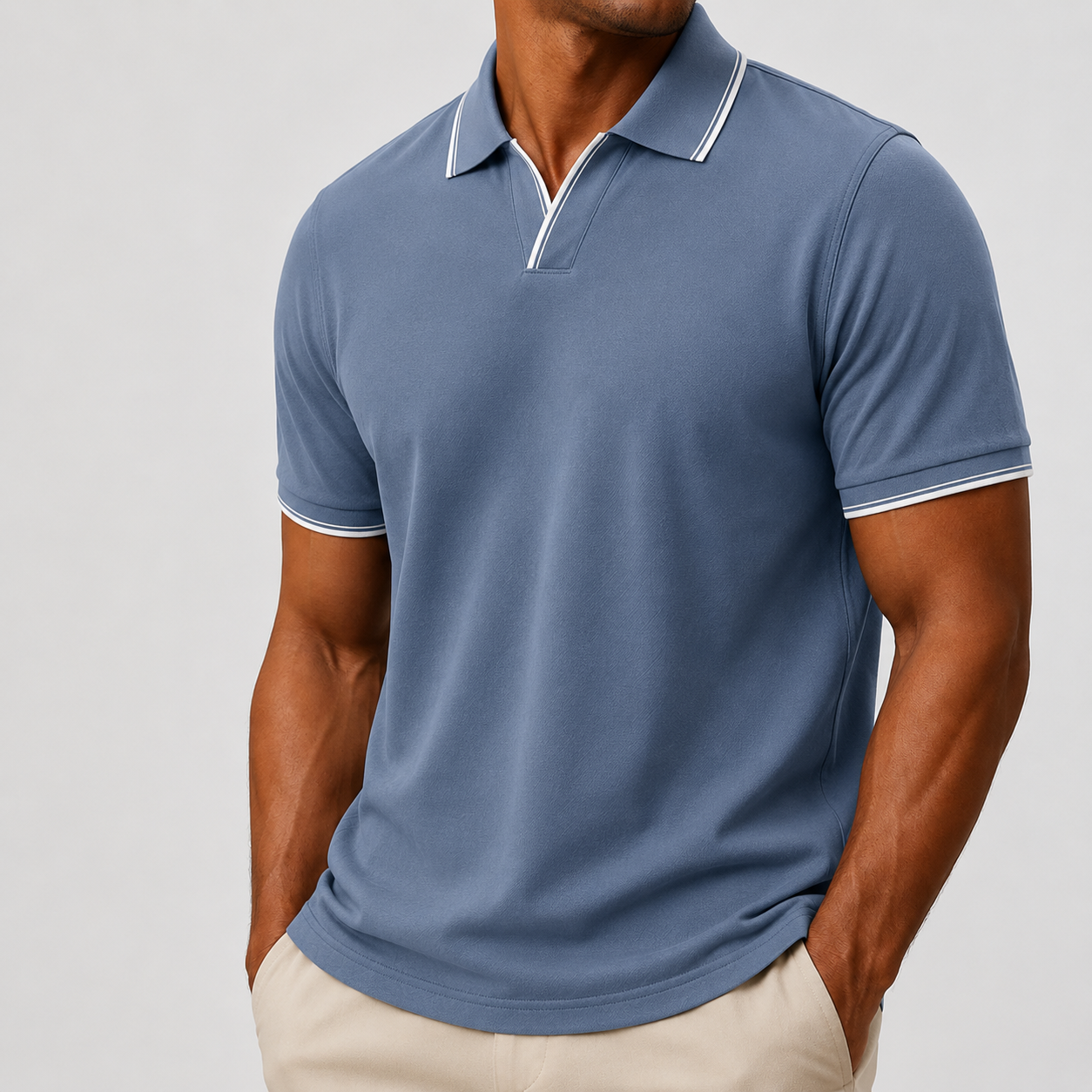 Ruan | Short Sleeve Contrast Trim Polo Shirt