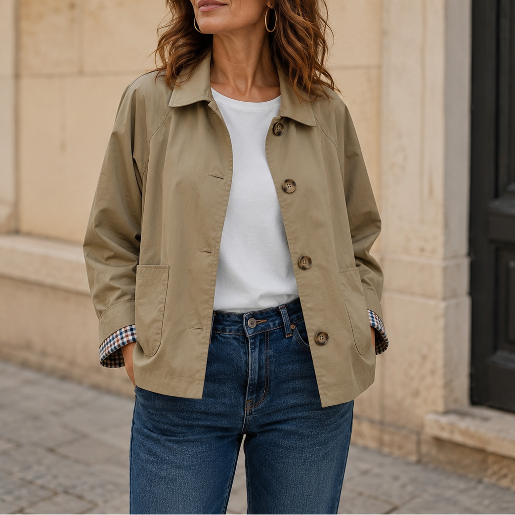 Alyona | Long Sleeve Button Front Jacket