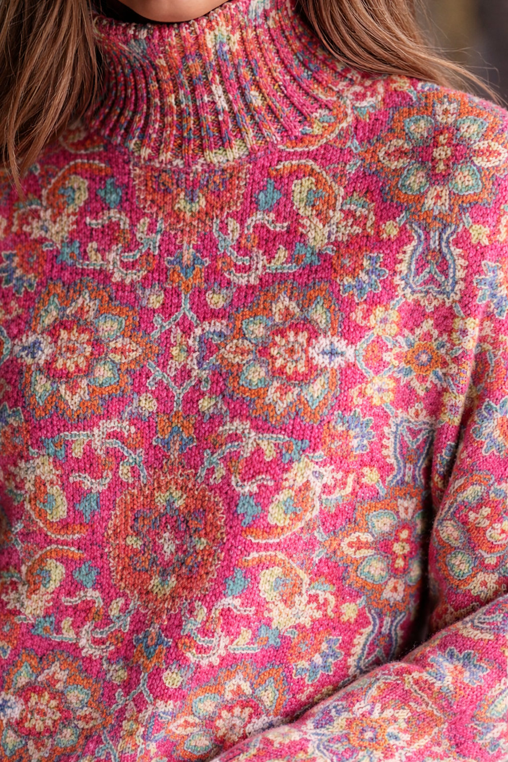 Miraen | High Neck Patterned Sweater