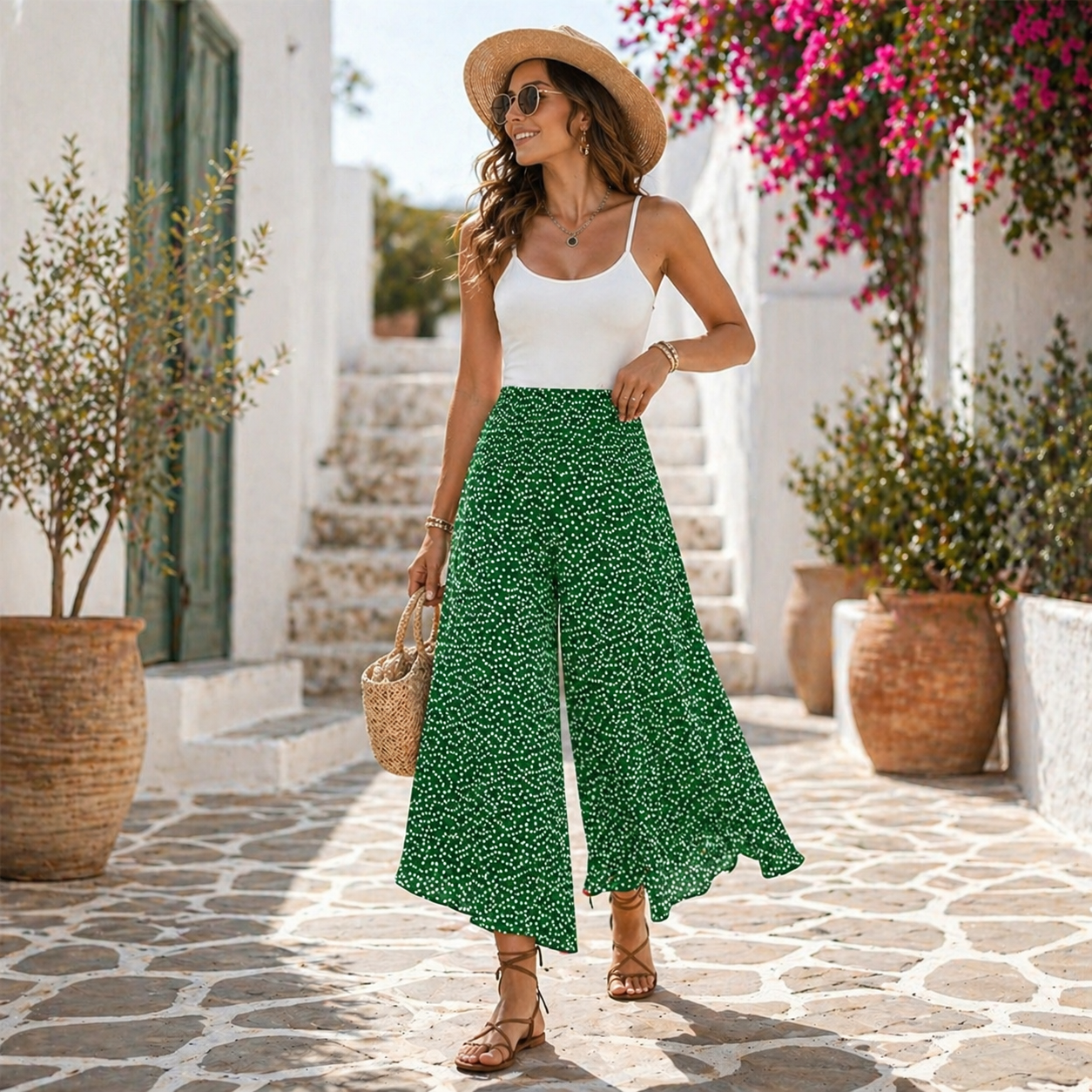 Tatiani | Floral High Waist Palazzo Pants