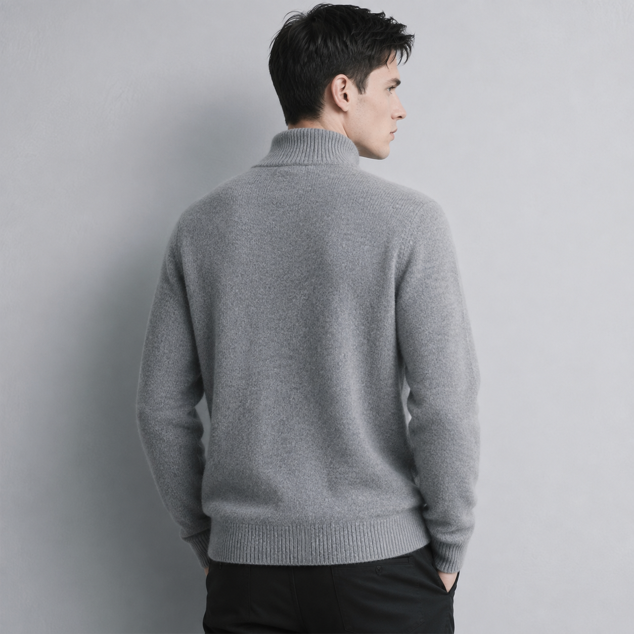Sumuel | Quarter Zip Knit Sweater Long Sleeve