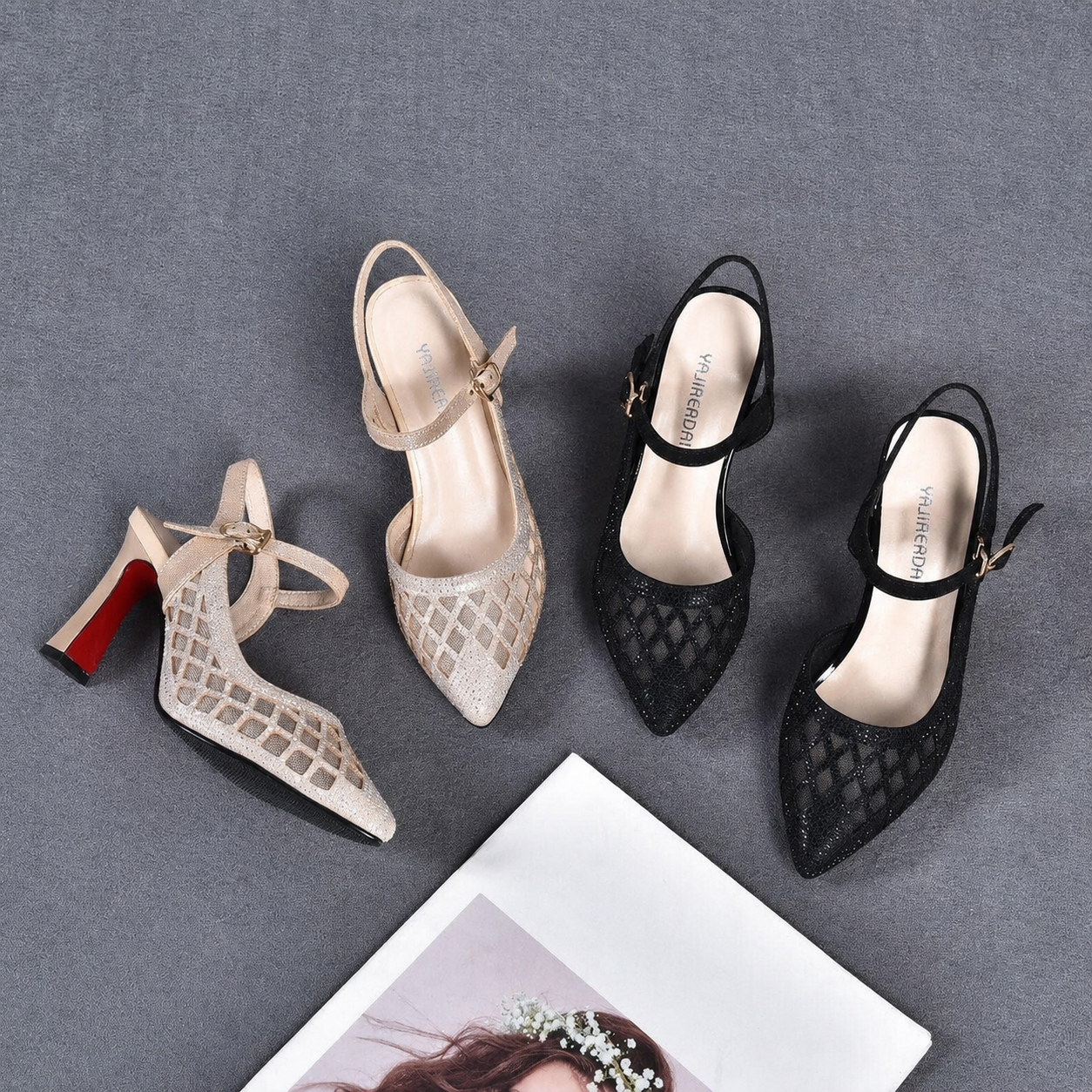 Henriette | Slingback Pumps with Pointed Cutout Toe