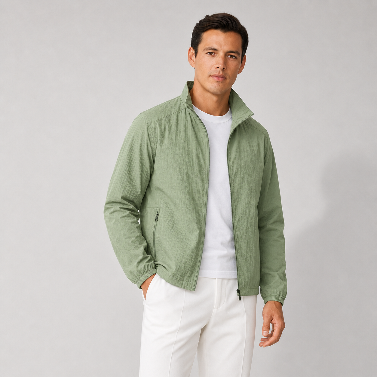 Rickie  - Lightweight Zip Front Windbreaker Jacket