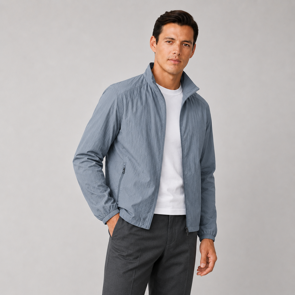 Rickie  - Lightweight Zip Front Windbreaker Jacket
