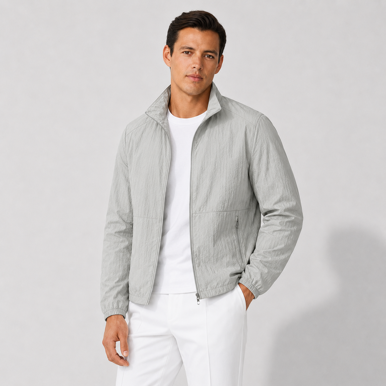 Rickie  - Lightweight Zip Front Windbreaker Jacket