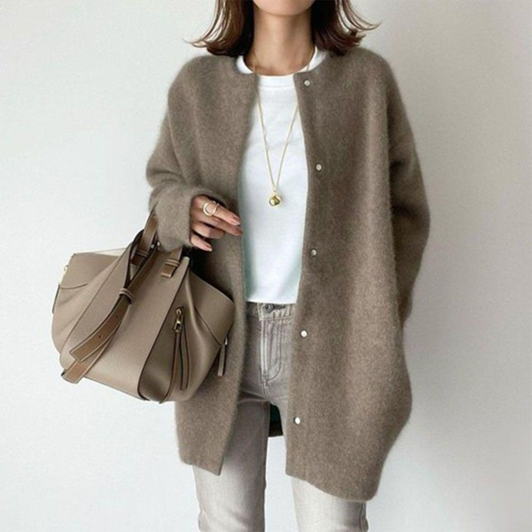 Denisse | Cardigan With Long Sleeves and Round Neck