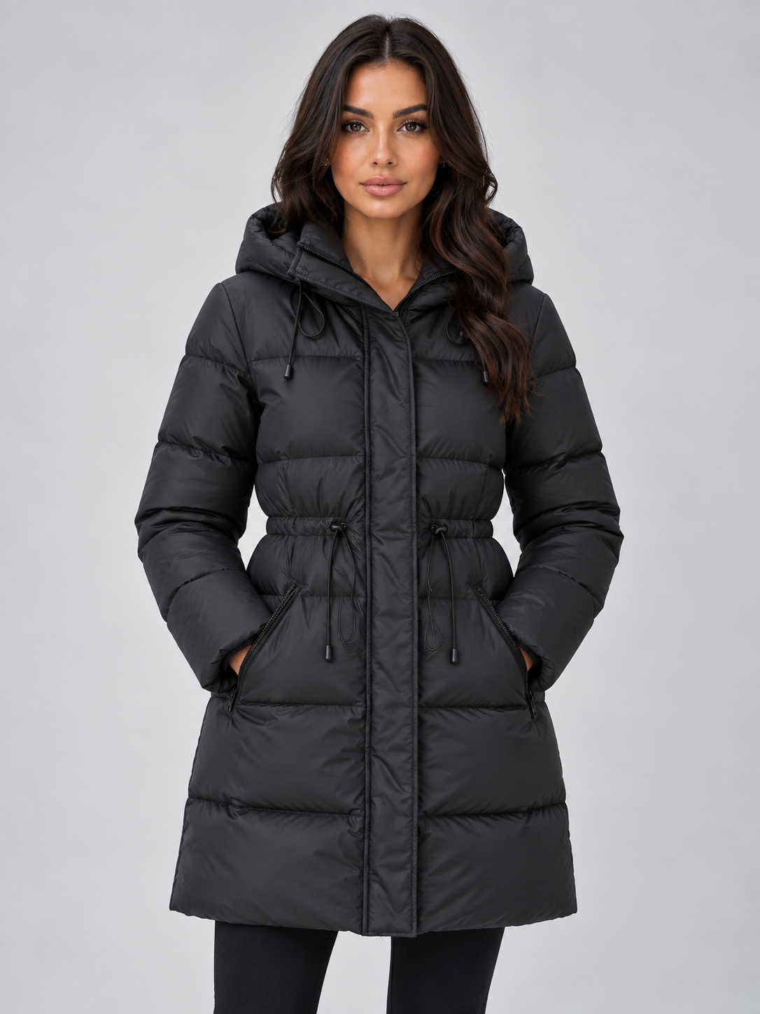 Anneke | Padded Winter Coat with Hood and Long Fit