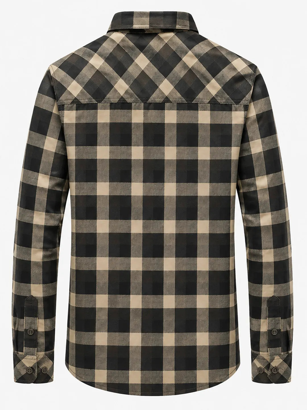 Angus | Shirt Jacket with Green Plaid and Pockets