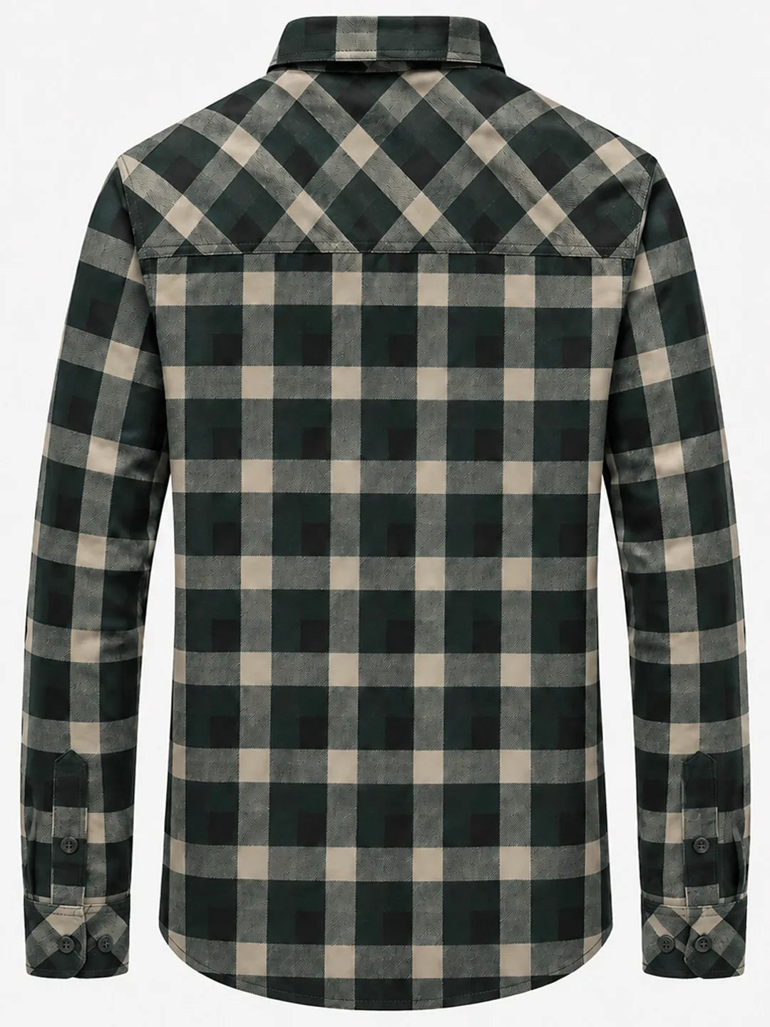 Angus | Shirt Jacket with Green Plaid and Pockets