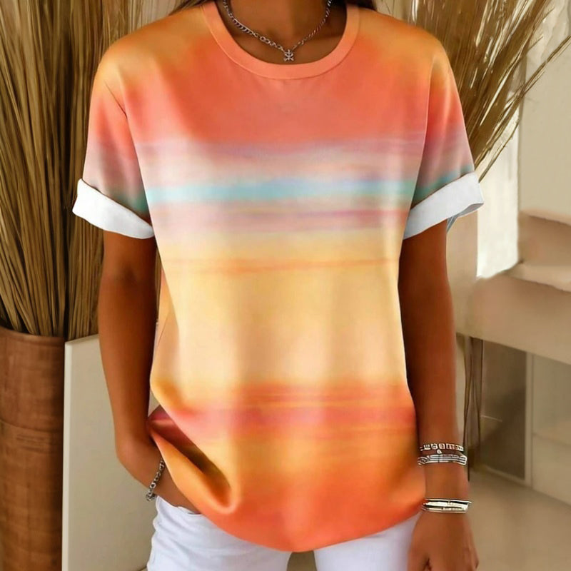 Horacio | Gradient Print Short Sleeve T-Shirt