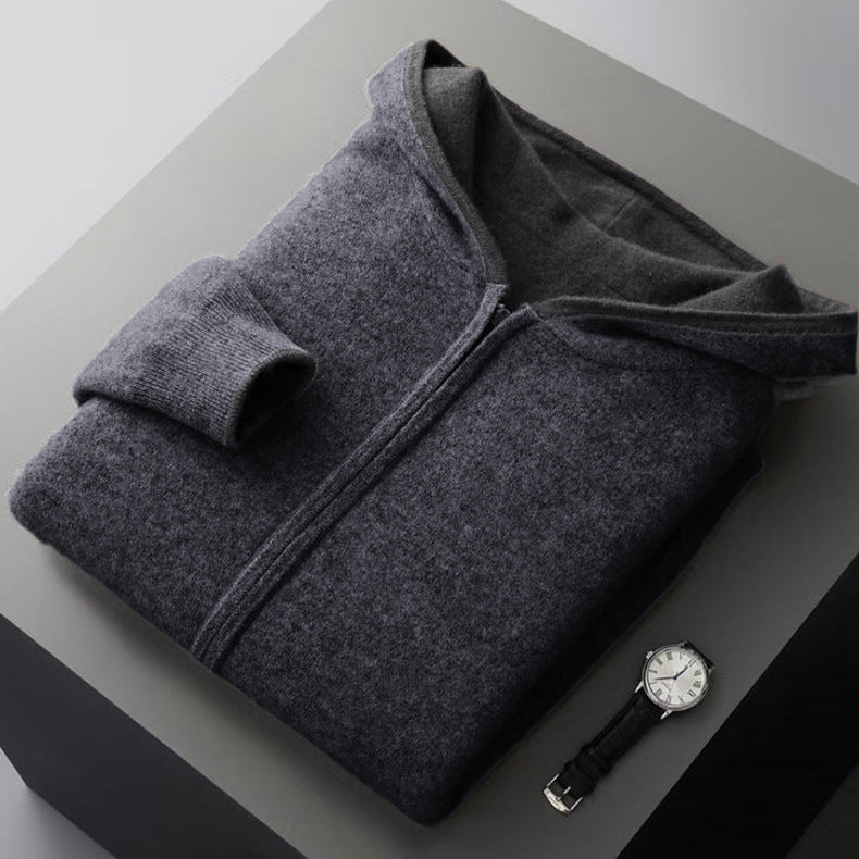 Ayalon | Reversible Hooded Full-Zip Knit Cardigan