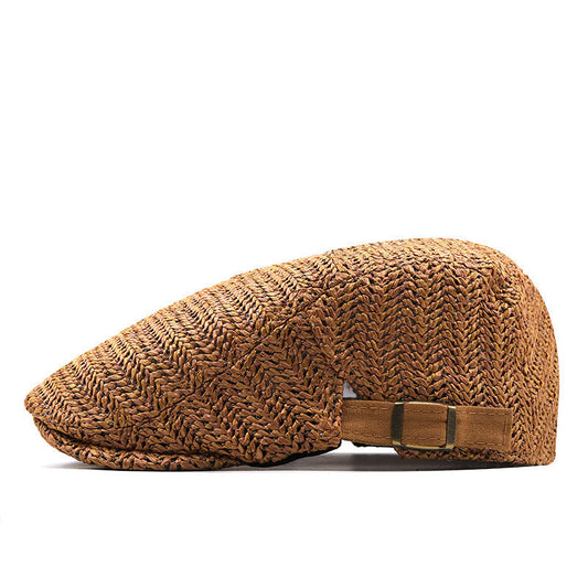 Ralph | Woven Straw Adjustable Flat Cap