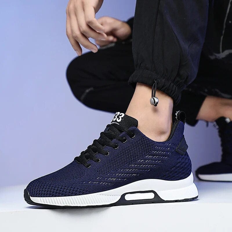Aviles | Mesh Lace-Up Sneakers with Contrast Sole