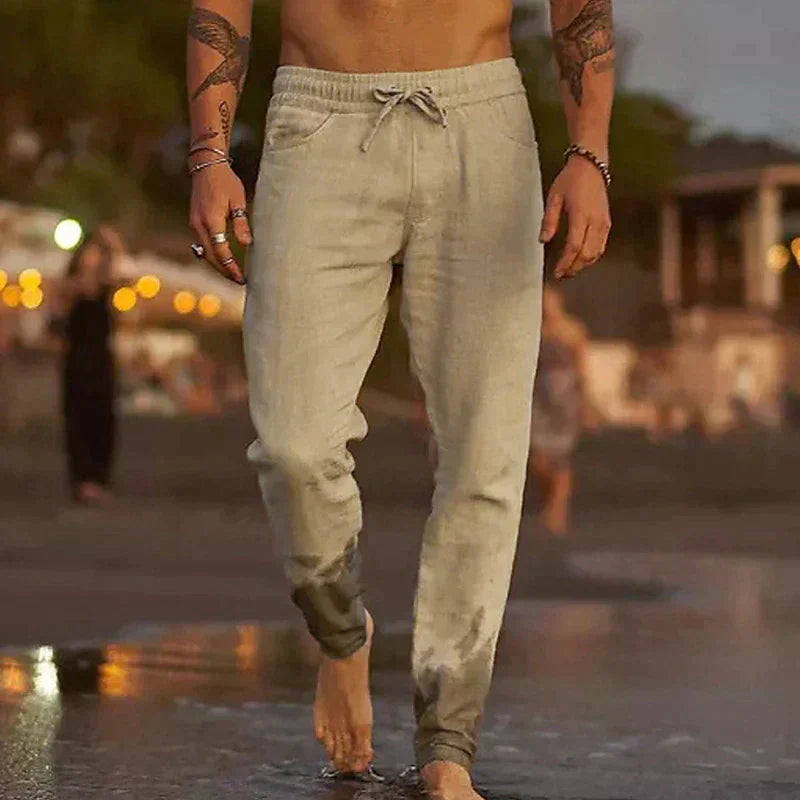 Werner | Pants With Drawstring Waist and Tapered Legs
