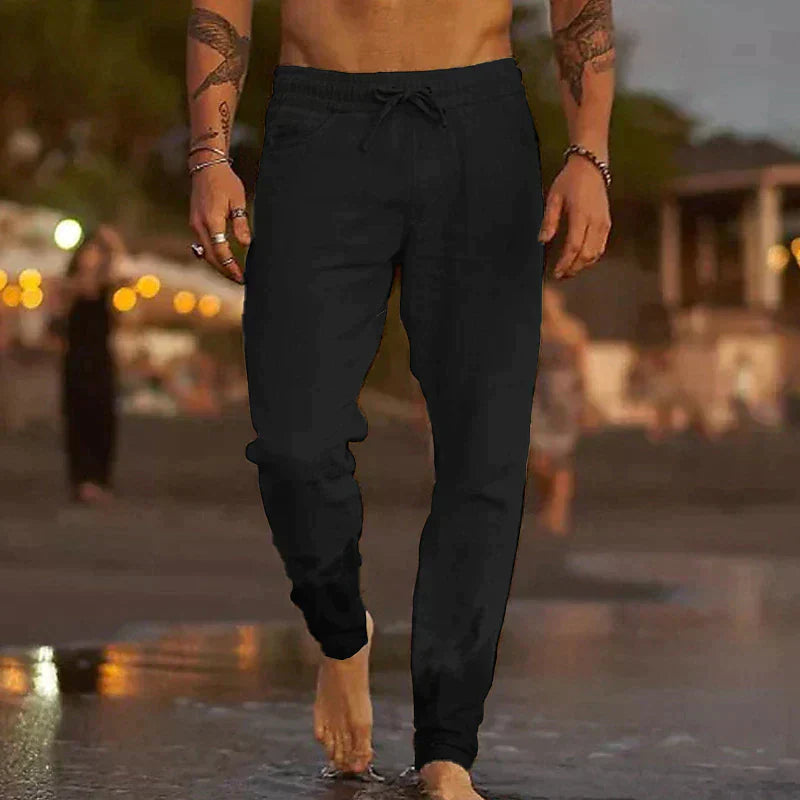 Werner | Pants With Drawstring Waist and Tapered Legs