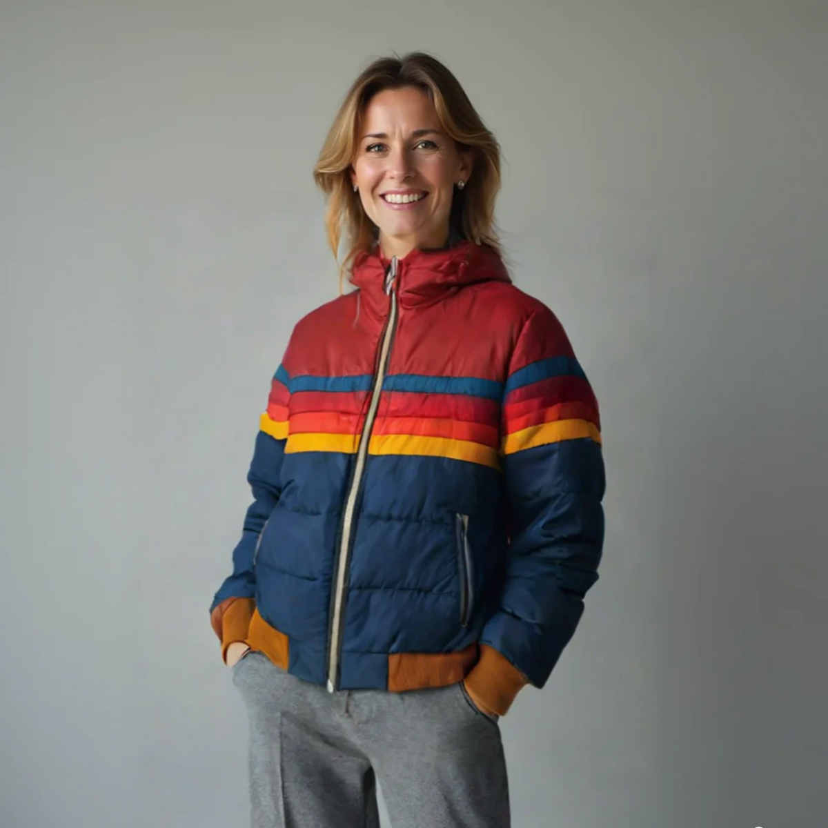 Damen retro zip | Retro Zip Jacket with Functional Pockets