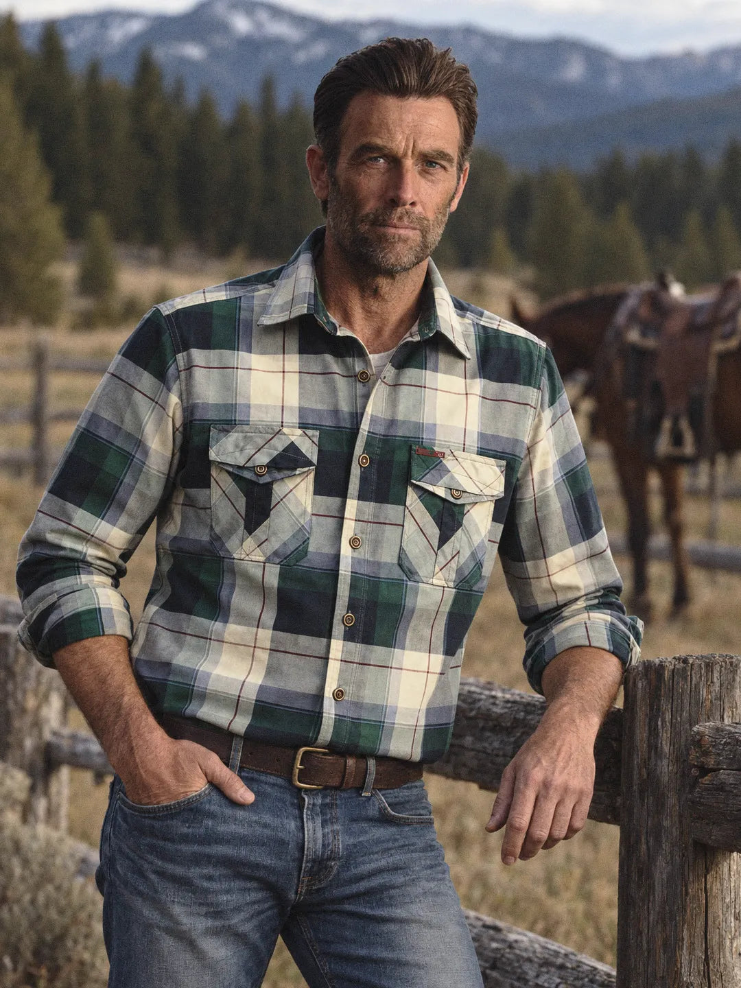 Jayson | Overshirt with Plaid Pattern and Long Sleeves