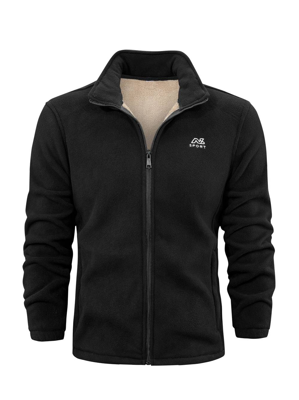 Jarrod | Jacket with Stand Collar and Fleece Texture
