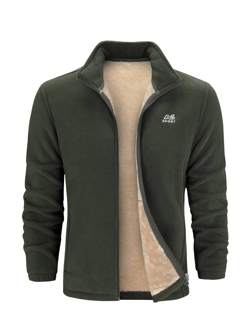 Jarrod | Jacket with Stand Collar and Fleece Texture