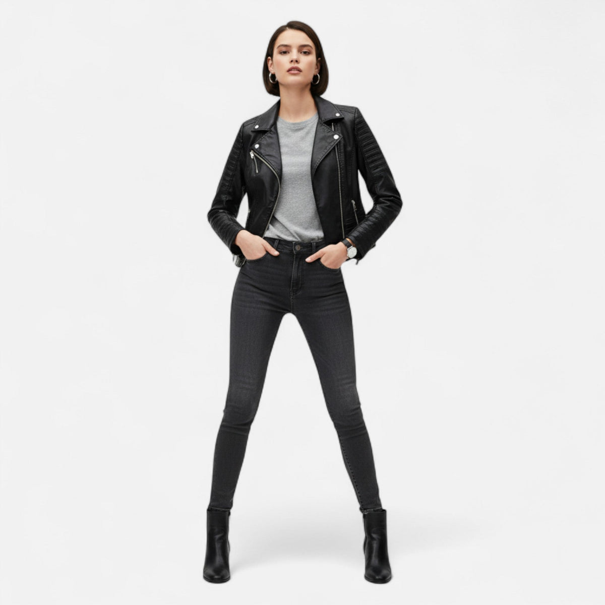 Lucraviana | Biker Jacket with Long Sleeves