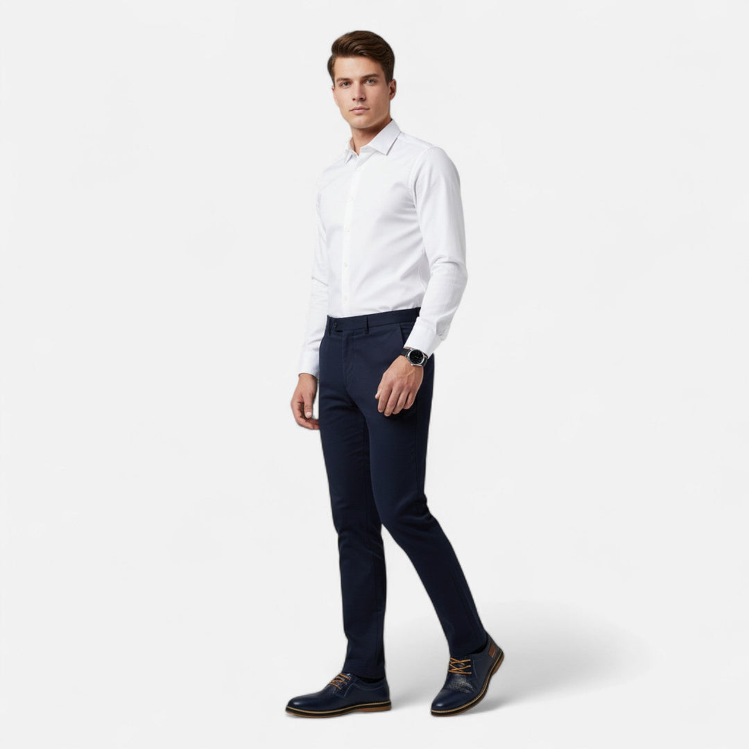 Matteo | Lace Up Leather Shoes with Contrast Stitching