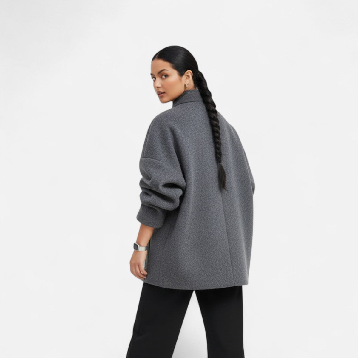 Eveliya | Chic Structured Short Coat with Double Buttons