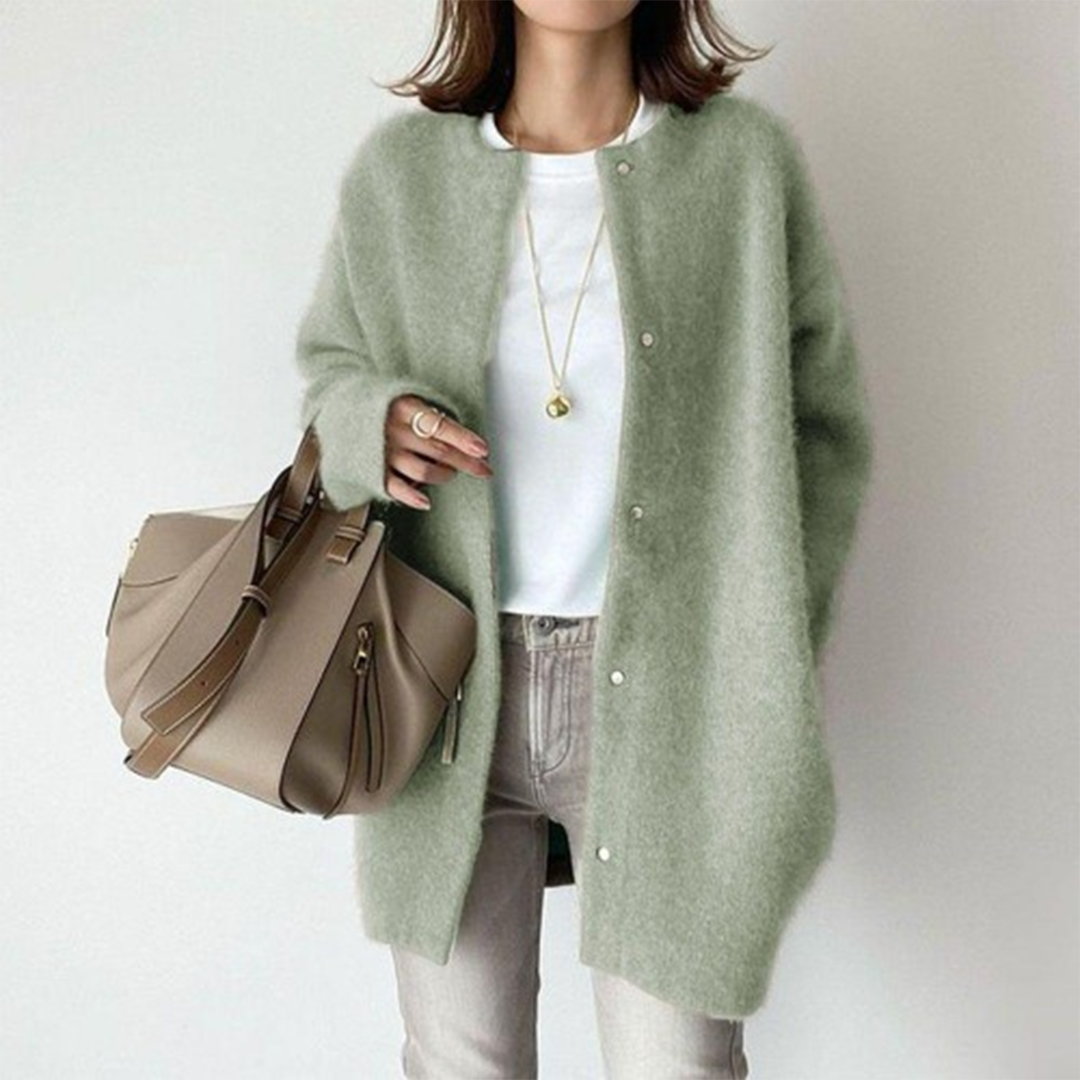 Denisse | Cardigan With Long Sleeves and Round Neck