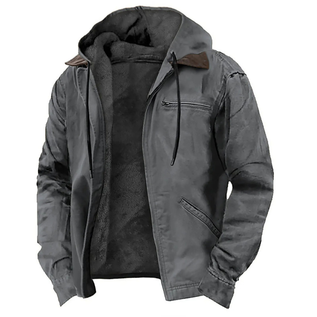 Friedhelm | Hooded Zip-Up Fleece Lined Jacket