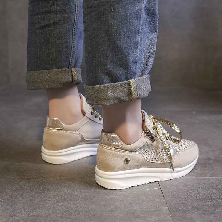 Gertie | Sneakers With Side Zippers and Metallic Accents