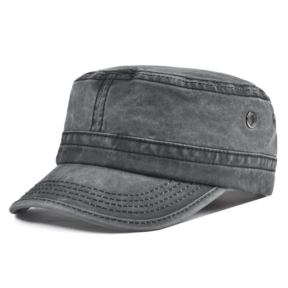 Manenti | Military Cadet Cap Washed Cotton Look