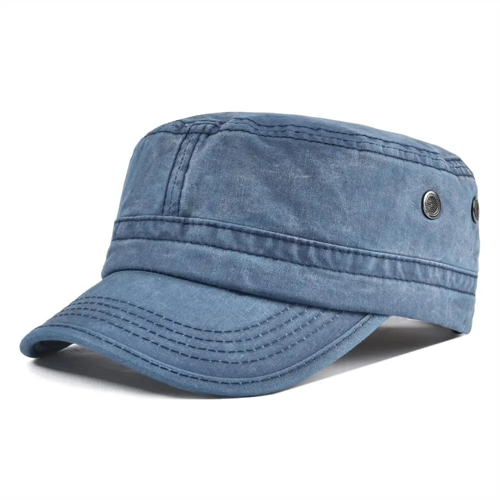 Manenti | Military Cadet Cap Washed Cotton Look