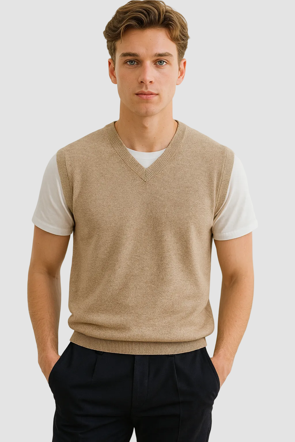 Hector | Sweater Vest V-Neck Sleeveless Knit