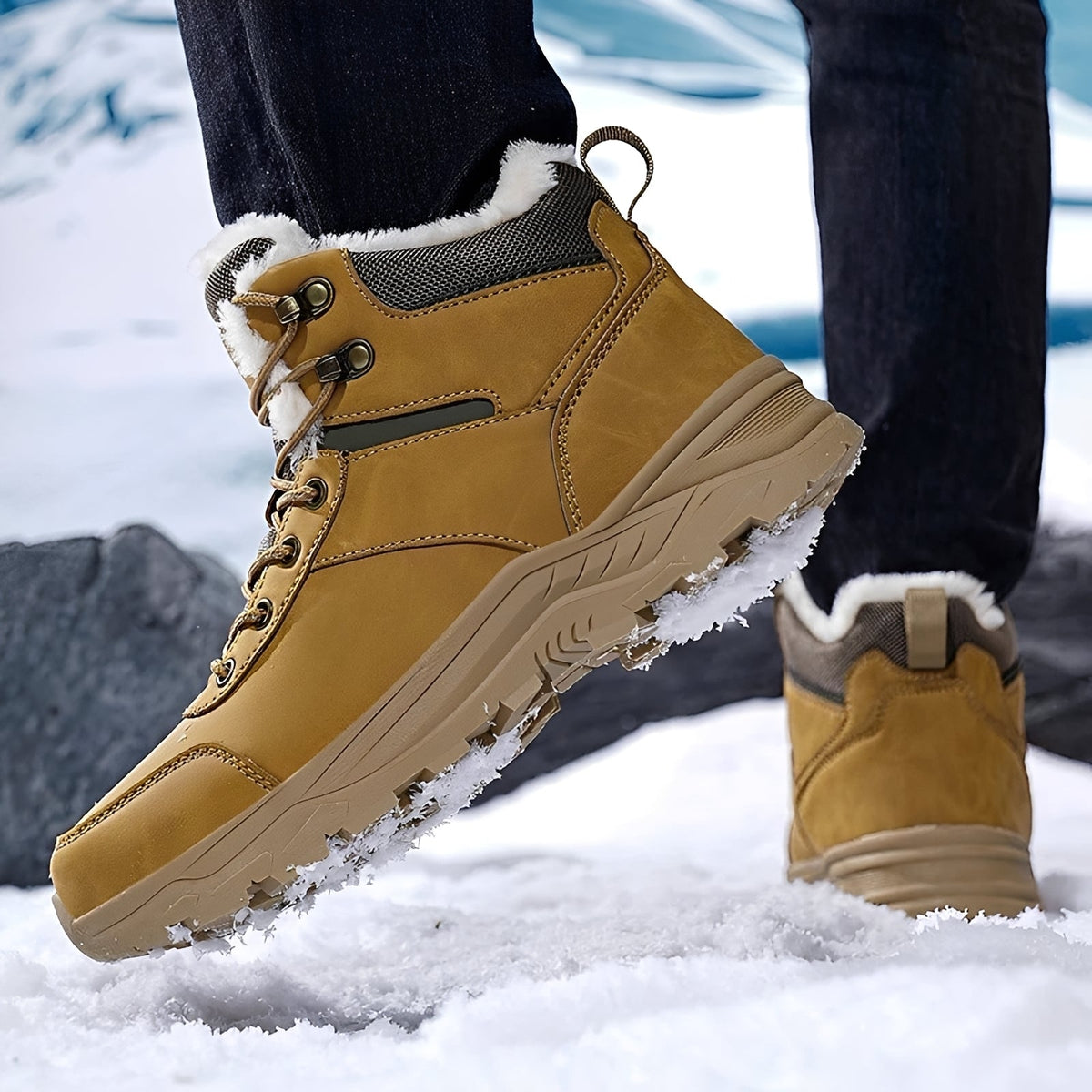 Allaire | Boots With Plush Lining and Lace Closure