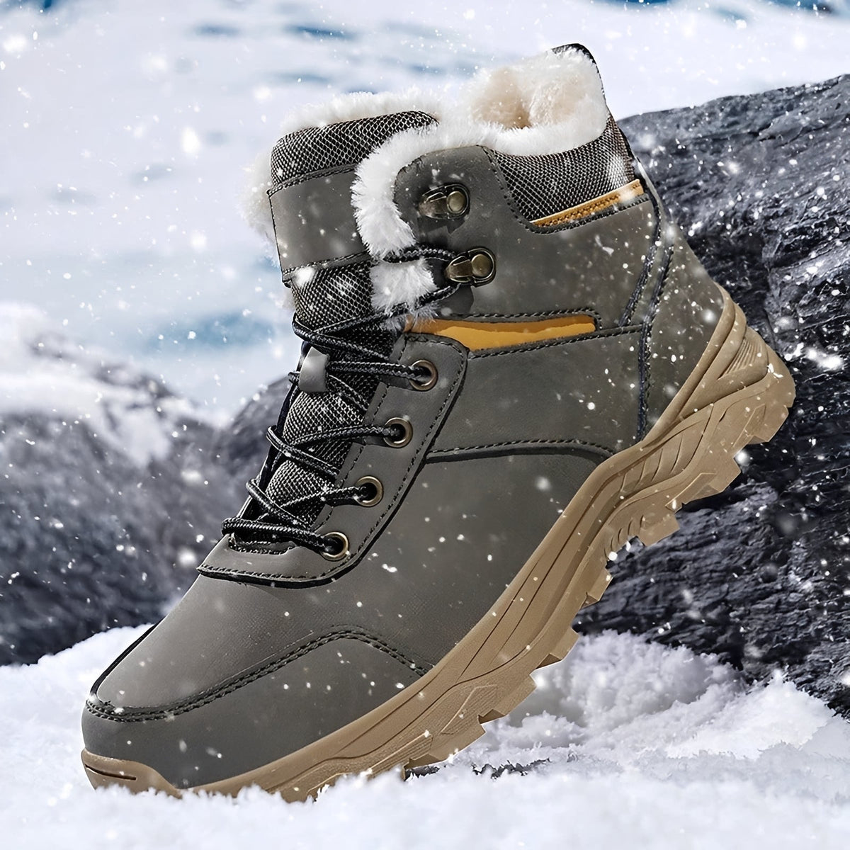 Allaire | Boots With Plush Lining and Lace Closure