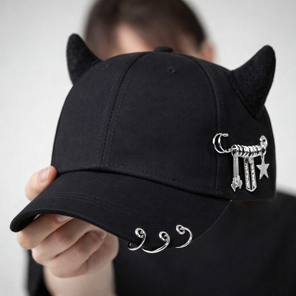 Gonzalez | Baseball Cap with Horn Charm Details