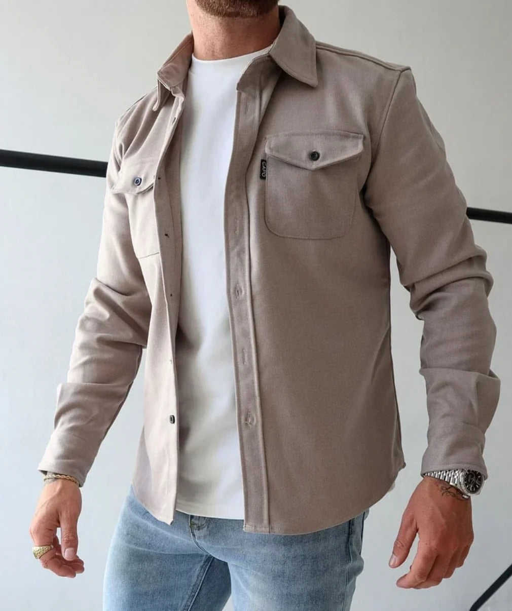 Benton | Utility Overshirt with Flap Chest Pockets